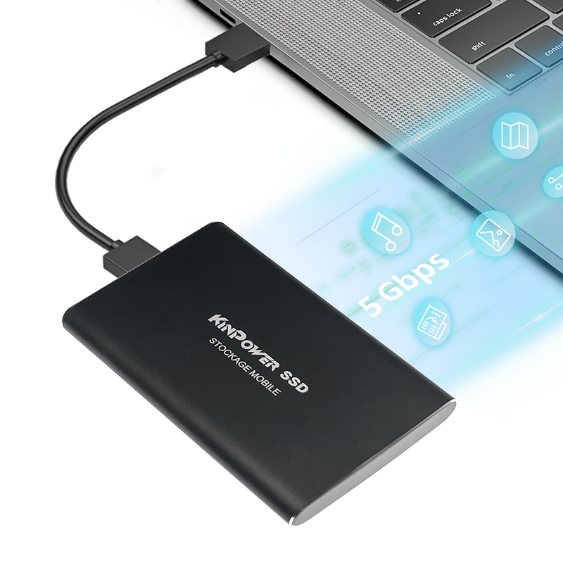 Stockage Mobile 4TB - Disque Dur SSD 2.5' Externe | Kinpower 