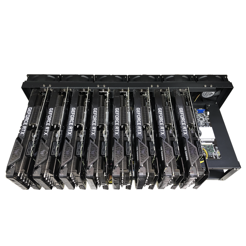 Rig Minage Plateforme Ouverte 4000W - 8 GPU RTX 4070 Super | DIY Micro
