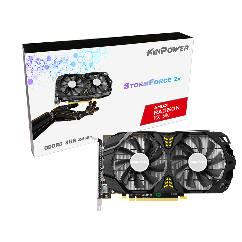 Radeon RX 580 - Kinpower Stormforce 2x GDDR5 8G  | DIY Micro