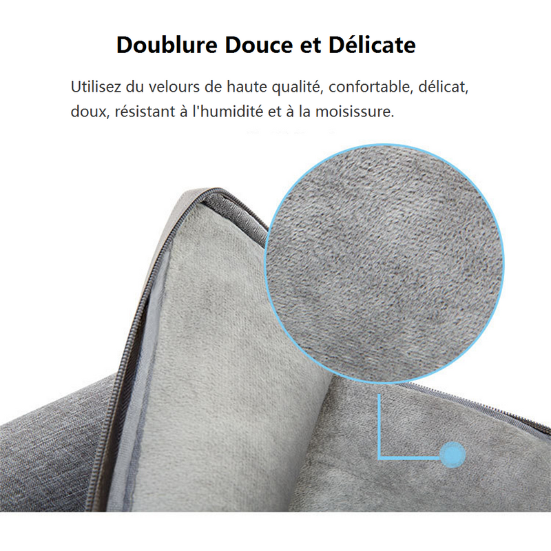 Housse doublure douce résistant à l'humidité pour Ordinateur Portable 11.6 13.3 15.6 pouces avec Poignée - diymicro.fr