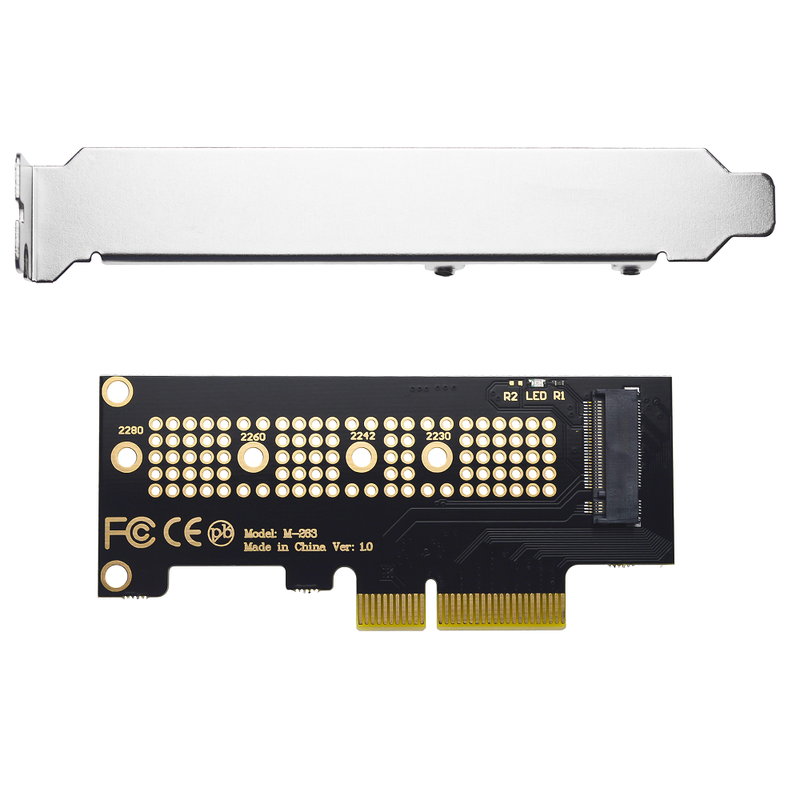 Caddy Carte PCI Express 4X Supporte SSD M.2 NVME Format M KEY - diymicro.fr
