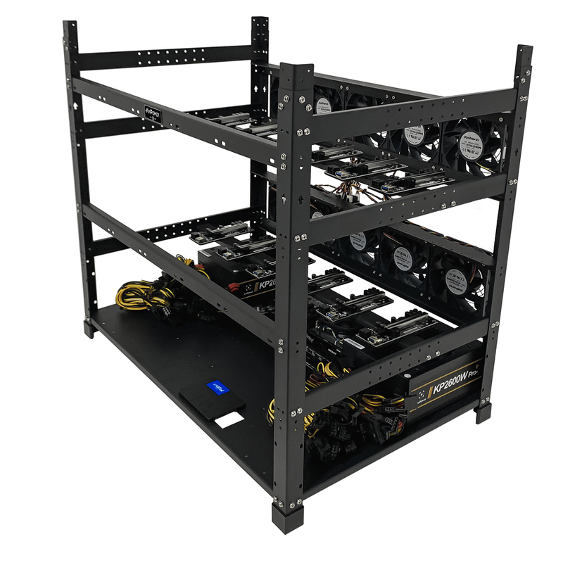 Rig Minage Plateforme Ouverte 5200W - Supportant 12GPU | DIY Micro