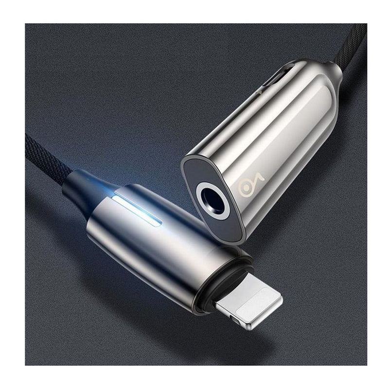 Baseus Adaptateur convertisseur Lightning vers Audio Jack 3.5mm + Lightning PD - diymicro.fr