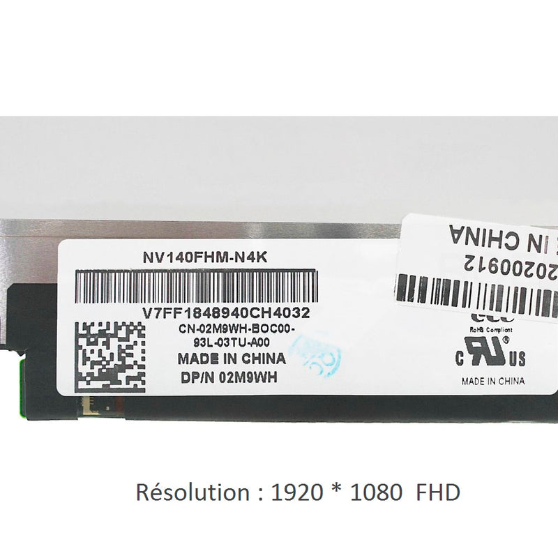 NT140FHM-N4K Dalle Ecran 14' LED Slim 30 Pin FHD Pour Ordinateur Portable - diymicro.fr