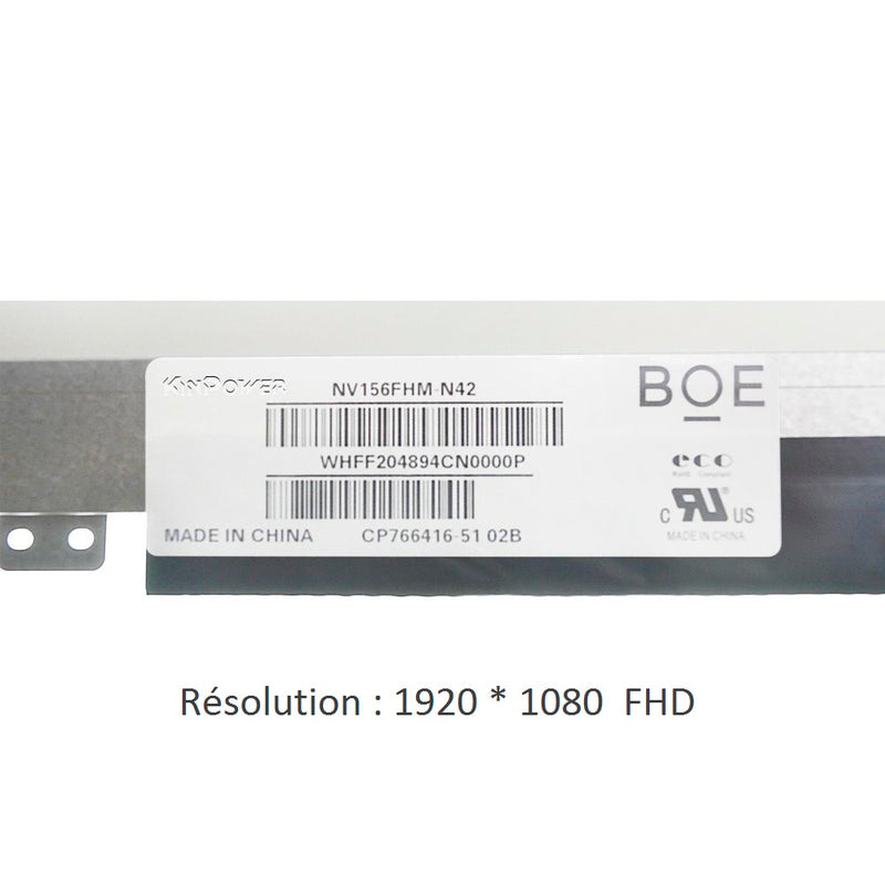 NV156FHM-N42 Dalle Ecran 15.6' LED Slim 30 Pin FHD Pour Ordinateur Portable - diymicro.fr