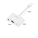 Adaptateur Concentrateur de Lightning vers Ethernet RJ-45 avec Port 3.5 Jack,USB OTG et Port de charge Lightning 4 en 1 - diymicro.fr