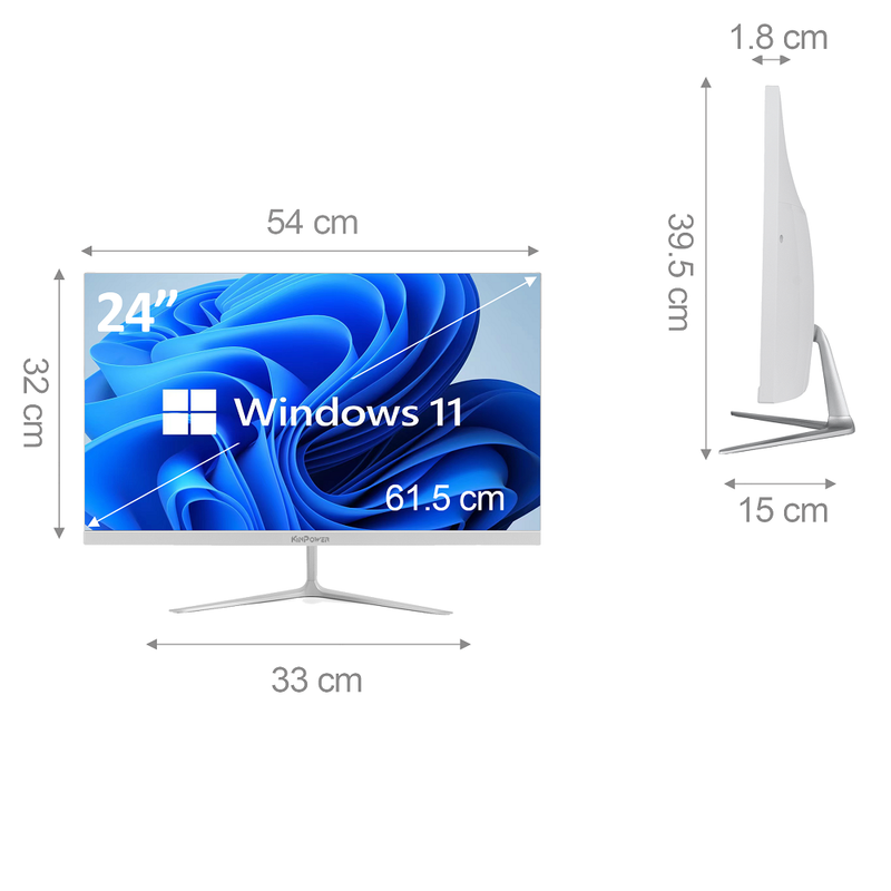 PC All-in-one 24'' Intel i3-14100 SSD 1TB - PC sur mesure | DIY Micro