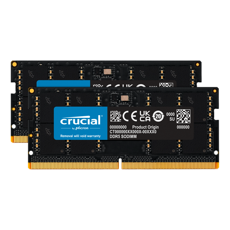 Crucial 32GB Kit ( 2 x 16GB ) -Mémoire So-Dim DDR5 4800MHz | DIY Micro