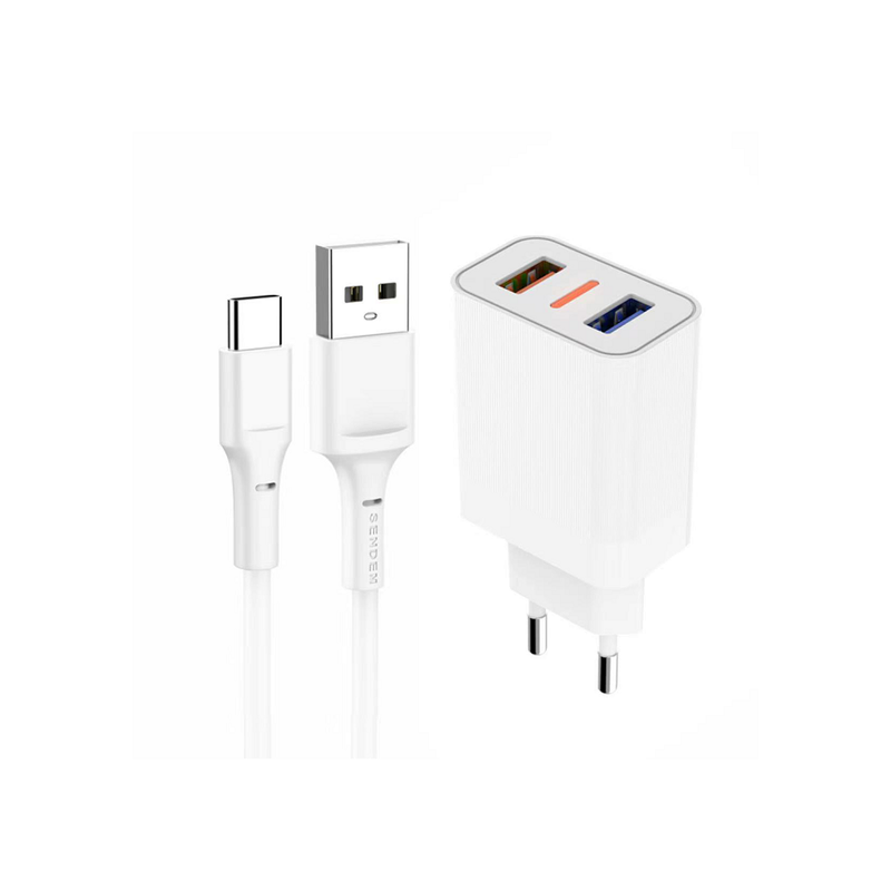 Kit Chargeur Prise Secteur USB C Charge Rapide USB A 2.4A 12W | DIY Micro
