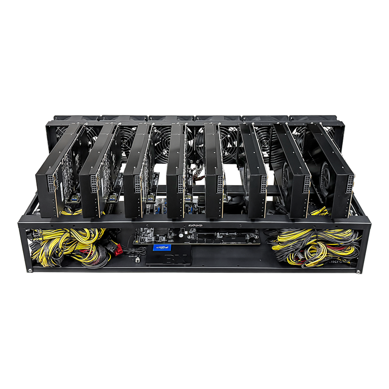 Rig Minage Plateforme Ouverte 4000W - 8 GPU RTX 4070 Ti | DIY Micro