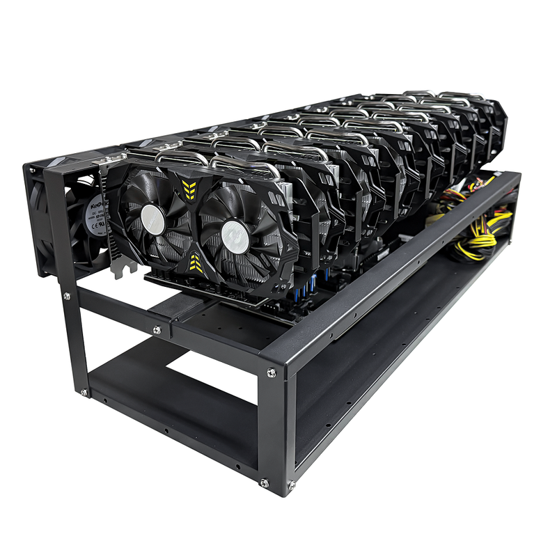 Rig Minage Plateforme Ouverte 2000W - 8 GPU GTX 1660 Super | DIY Micro