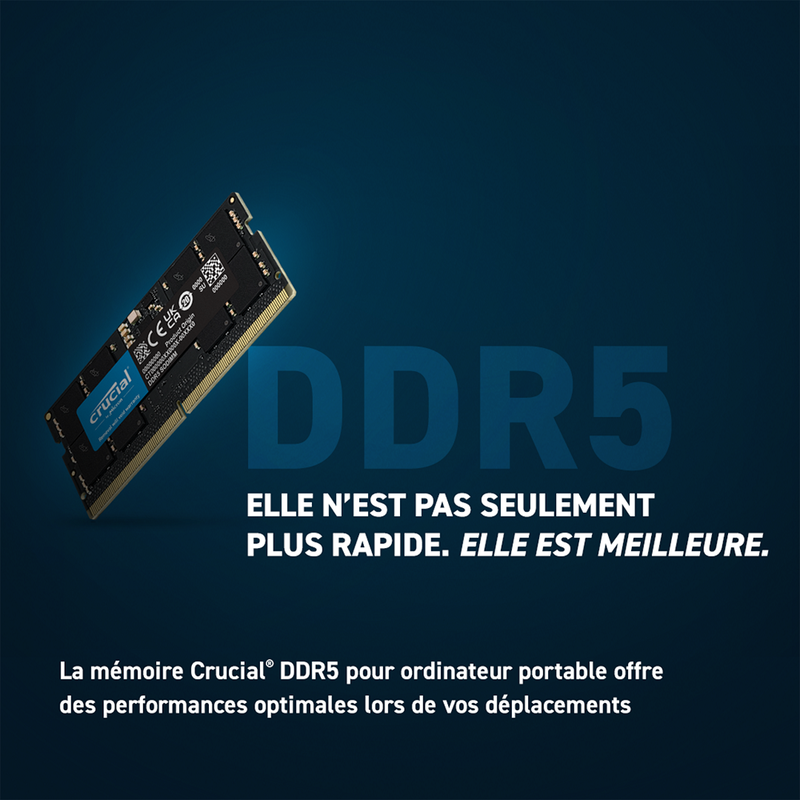 Crucial 32GB Kit ( 2 x 16GB ) -Mémoire So-Dim DDR5 4800MHz | DIY Micro