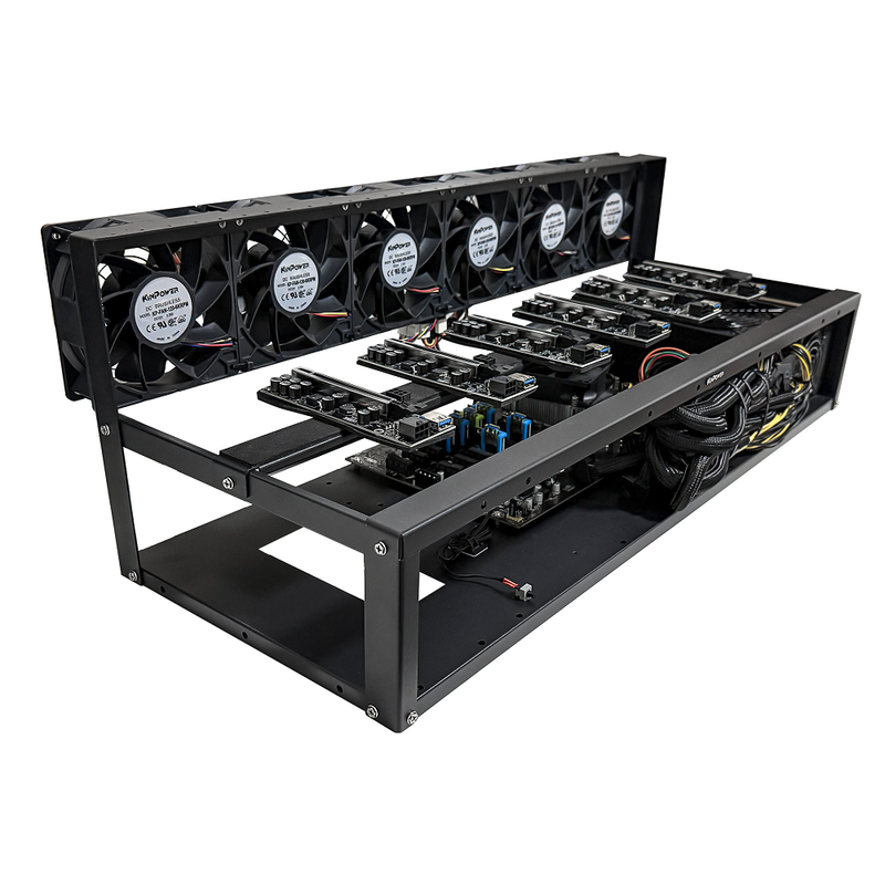Rig Minage Plateforme Ouverte Sans GPU 3200W - PCIe 16Pin | DIY Micro