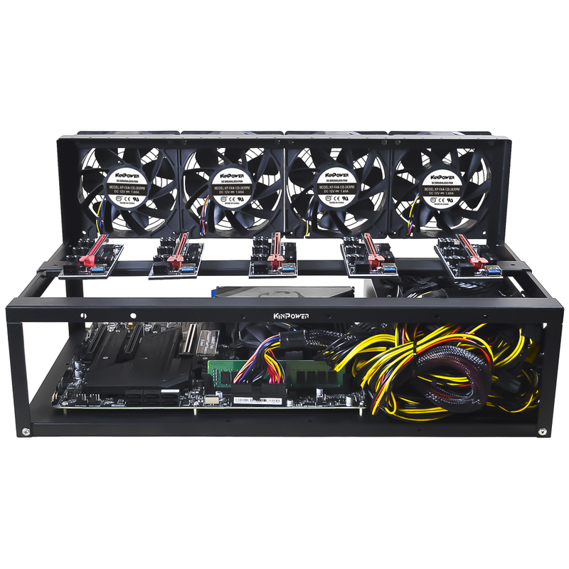 Rig Minage Plateforme Ouverte 3200W - 5 GPU PCI-E Riser Mode | DIY Micro