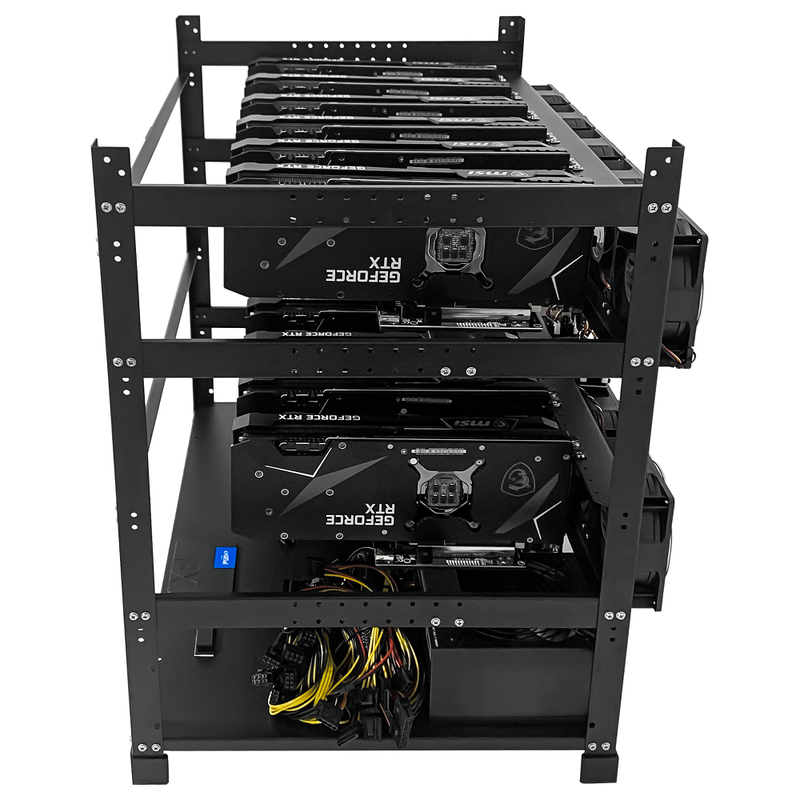 Rig Minage Plateforme Ouverte 3600W - 12 GPU GTX 1660 Super | DIY Micro