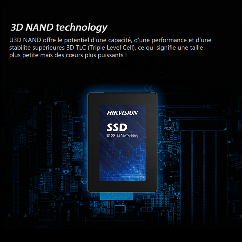 Disque Dur SSD 2.5' SATA III HIKVISION E100 2TB | DIY Micro