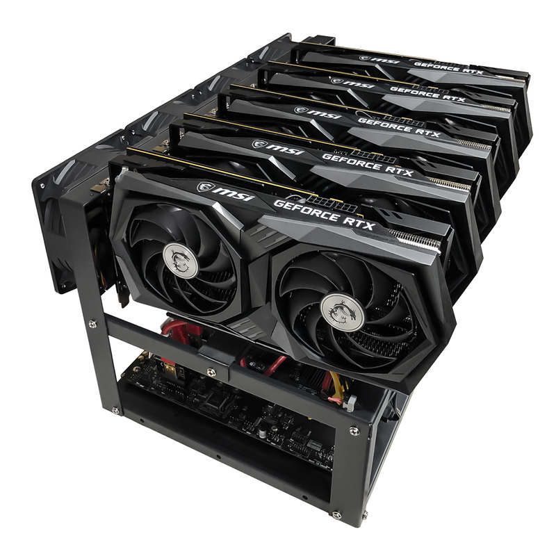 Rig Minage Plateforme Ouverte 2000W - 5GPU GTX 1660 Super | DIY Micro