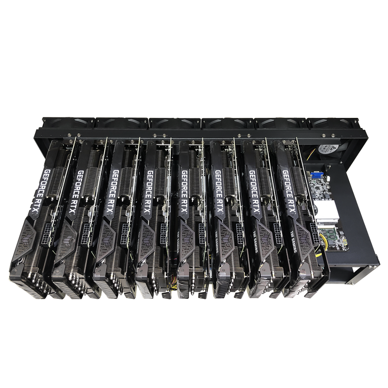 Rig Minage Plateforme Ouverte 2000W - 8 GPU RTX 4060 Ti | DIY Micro
