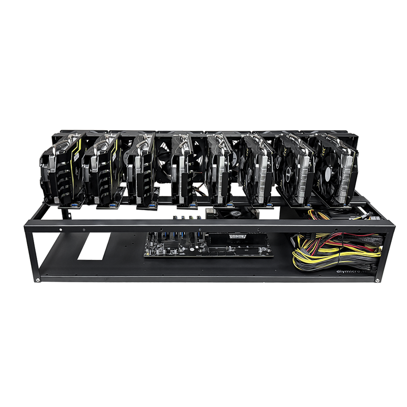 Rig Minage Plateforme Ouverte 2000W - 8 GPU GTX 1660 Super | DIY Micro