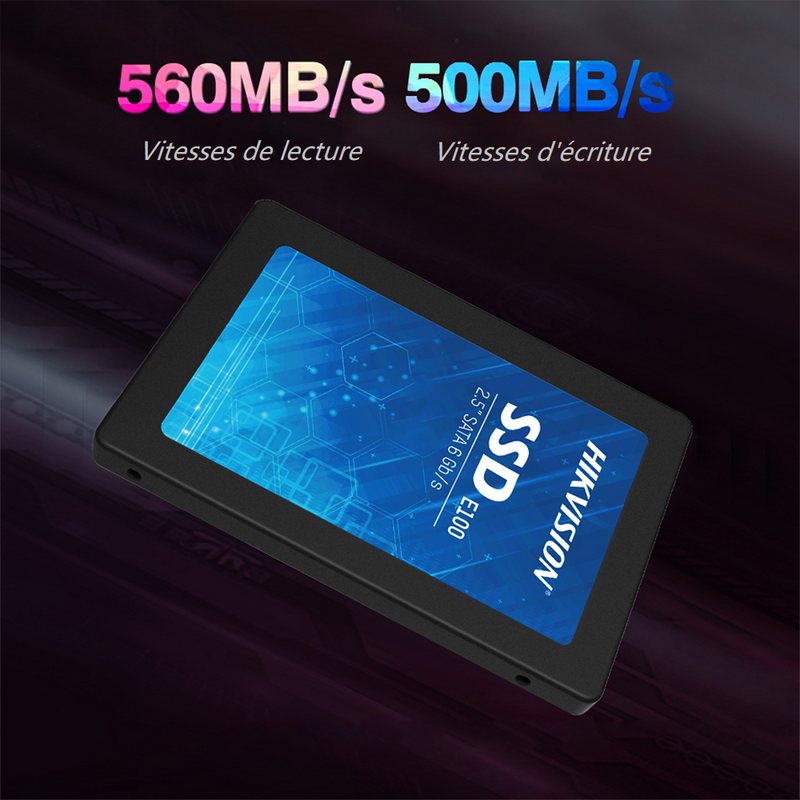 Disque Dur SSD 2.5' SATA III HIKVISION E100 2TB | DIY Micro