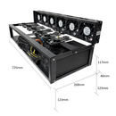 Rig Minage Plateforme Ouverte Sans GPU 3200W - PCIe 16Pin | DIY Micro