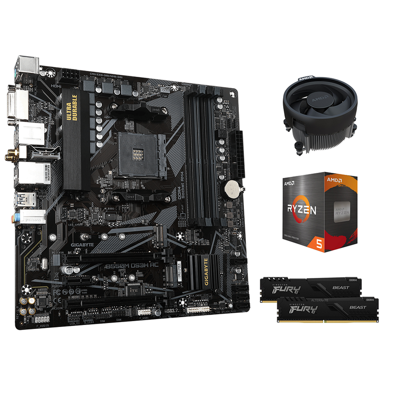 Kit d'évolution AMD Ryzen 5 5500 - B550M DS3H AX Sur Mesure | DIY Micro