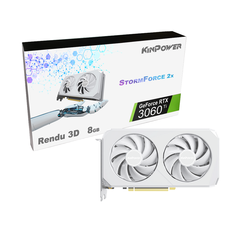 GeForce RTX 3060 Ti - Kinpower StormForce 2x GDDR6 8G | DIY Micro