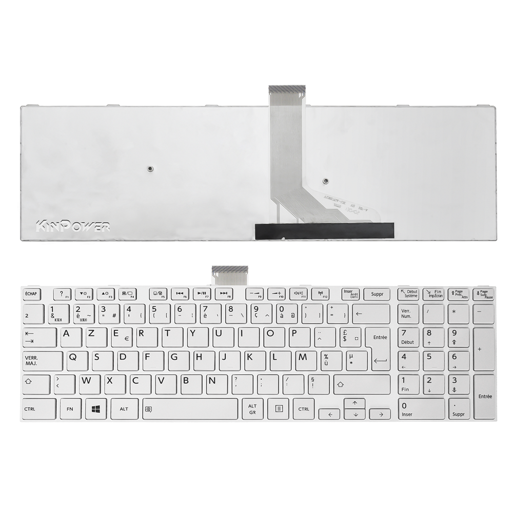 Clavier AZERTY Français Pour Toshiba Satellite C75 – Modèles C75-A, C75D-A, C75-B, C75D-B, C75DT-B – Neuf Sous Emballage
