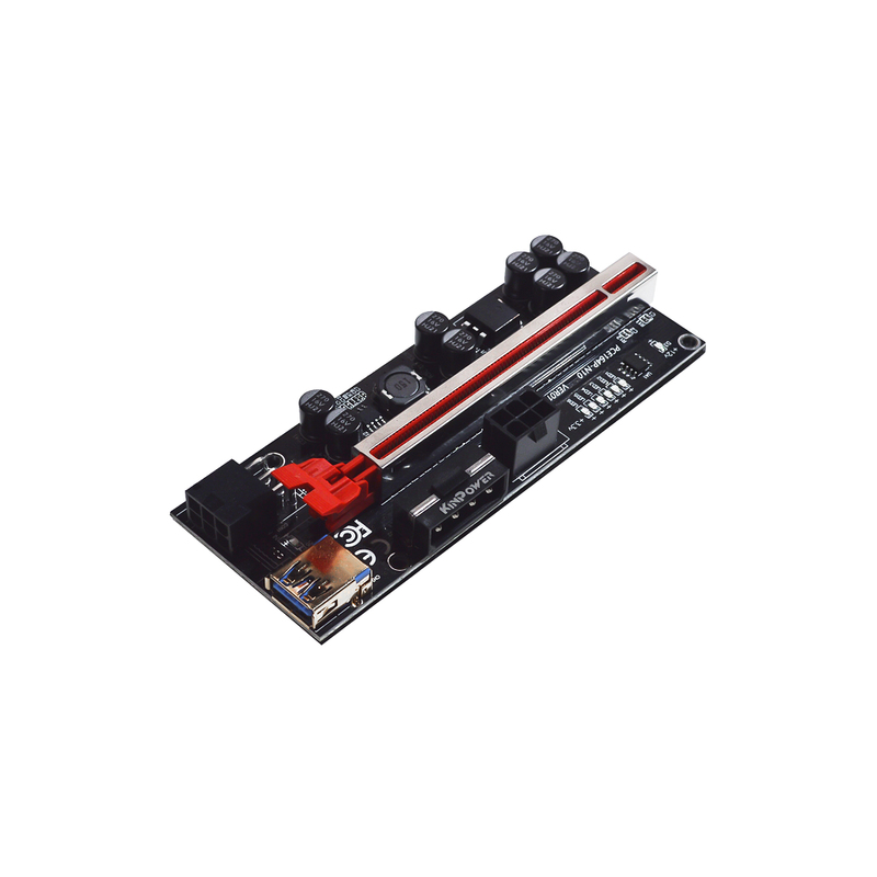 Lot de 8 Cartes Riser PCI-Express VER010S 16x à 1x Extension Graphique Dual-6pin Molex - diymicro.fr