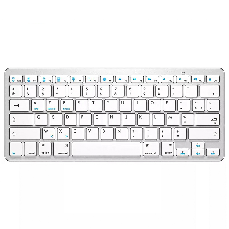 Clavier Azerty Kinpower WB-8022 Bluetooth Design Touch ultra-slim sans fil - diymicro.fr