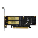 Caddy Carte PCI Express 16X Supporte SSD Format M-SATA M.2 NGFF M.2 NVME 3 en 1 - diymicro.fr
