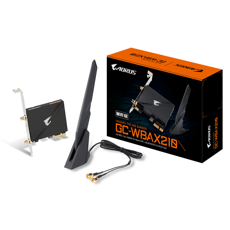 Gigabyte GC-WBAX210 Carte PCI Express sans fil Wi-Fi AC 2400Mbps + Bluetooth 5.2 - diymicro.fr