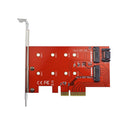 Caddy Carte PCI Express 4X Supporte SSD Format M.2 NGFF M.2 NVME 2 en 1 - diymicro.fr