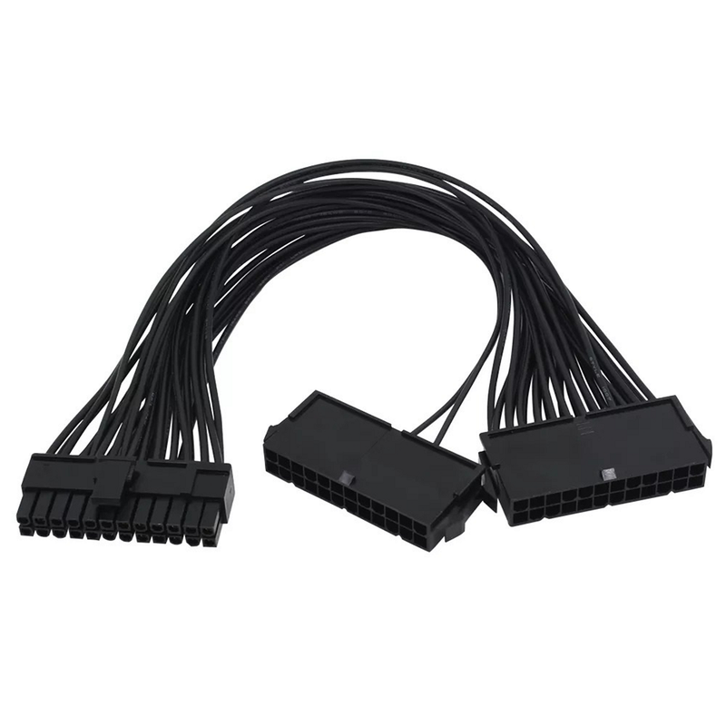 Câbles d'alimentation Dual PSU ATX 24Pin 1 Mâle vers 2 Femelle -diymicro.fr