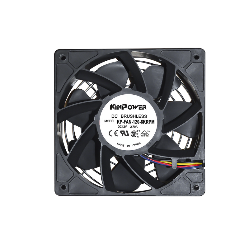 Ventilateur 6000RPM DC 12V 2.7A  1450CFM 60dBA 120 x 120 x 38 mm