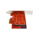 Caddy Carte PCI Express 4X Supporte SSD Format M.2 NGFF M.2 NVME 2 en 1 - diymicro.fr