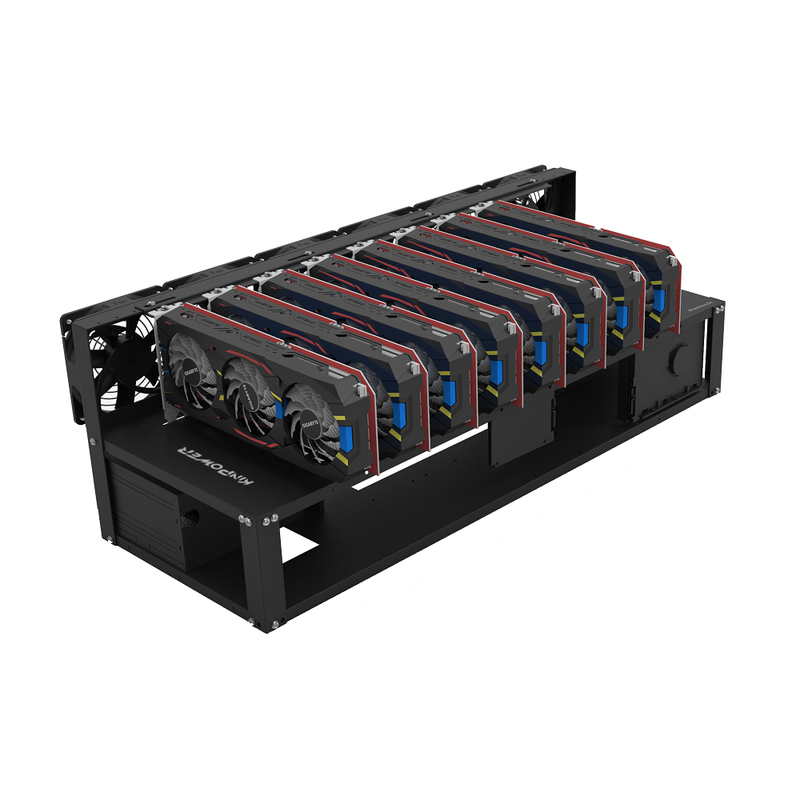Cadre Rig Mining Ouvert Support 8 GPU Pour l'extraction Crypto Monnaie - diymicro.fr