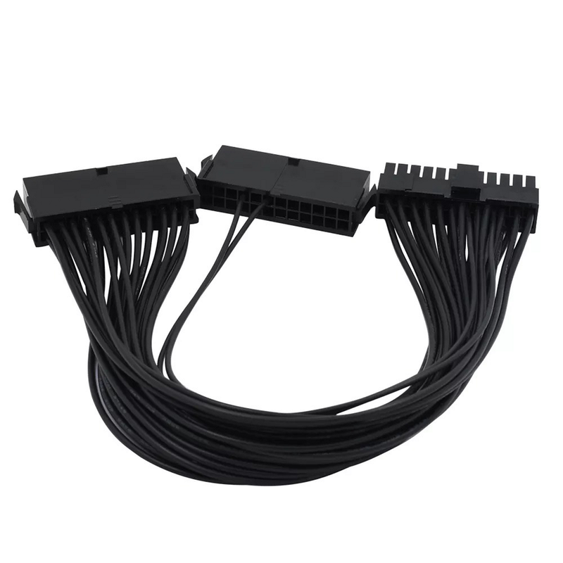 Câbles d'alimentation Dual PSU ATX 24Pin 1 Mâle vers 2 Femelle -diymicro.fr