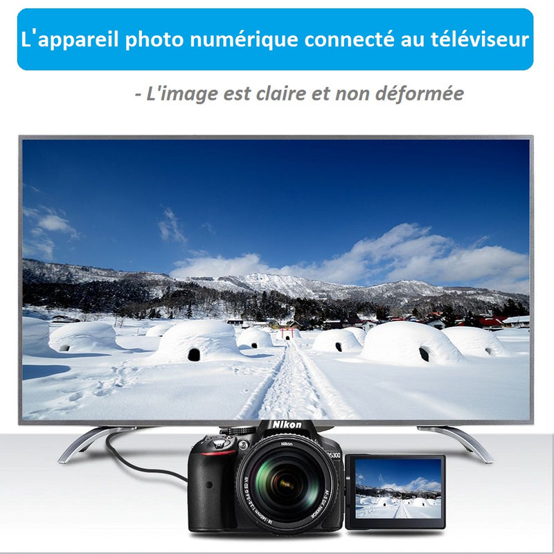 Kinpower Câble HDMI Mini HDMI Mâle Mâle 1.8M 3840 x 2160 1080P UHD Hight Speed - diymicro.fr