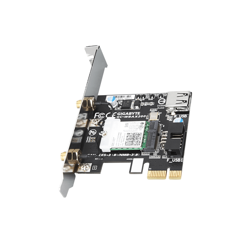 Gigabyte GC-WBAX200 Carte PCI Express sans fil Wi-Fi AC 2400Mbps + Bluetooth 5.1 - diymicro.fr