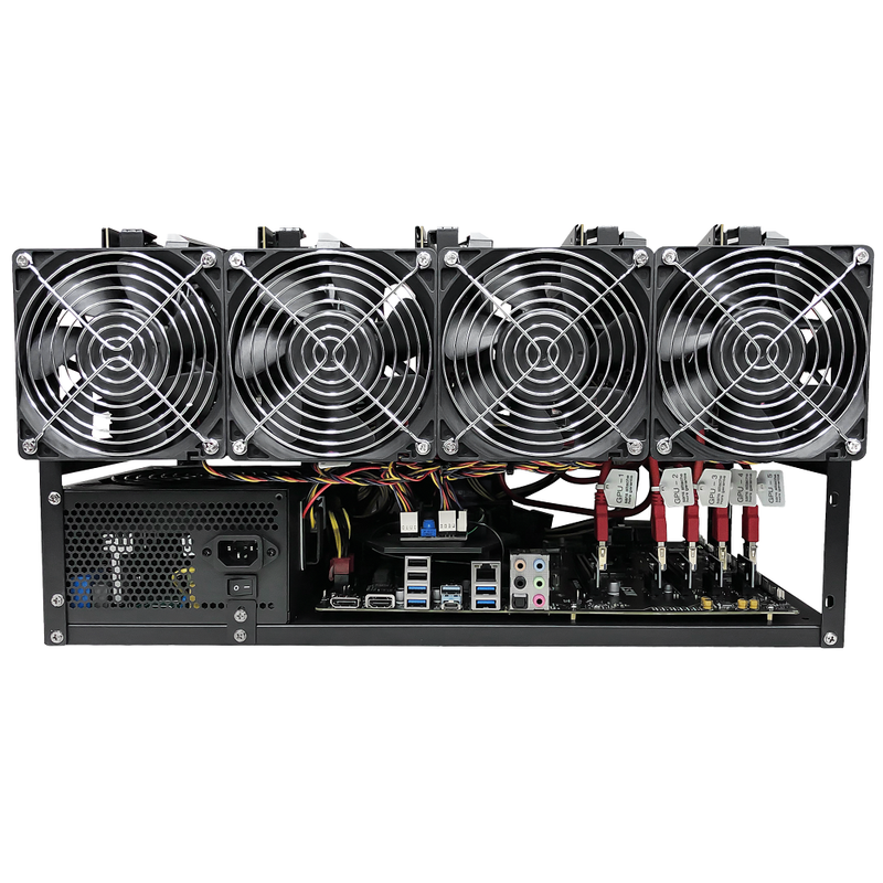 Rig Minage Plateforme Ouverte 2600W - 5 GPU RTX 4070 | DIY Micro