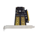 Caddy Carte PCI Express 16X Supporte SSD Format M-SATA M.2 NGFF M.2 NVME 3 en 1 - diymicro.fr