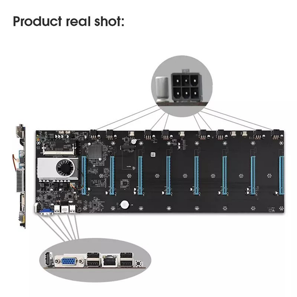 Carte mère minière BTC-S37 - Supportant 8 GPU | KINPOWER