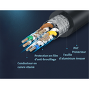 Kinpower Câble Réseau Ehternet RJ-45 S/FTP CAT6 droit Blindé Mâle Mâle 1Gbps - diymicro.fr