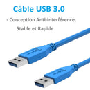 Kinpower Câble USB 3.0 A-A Mâle Mâle 1.8M - diymicro.fr