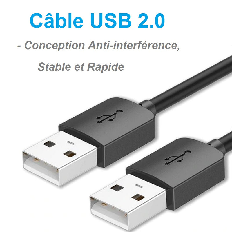Kinpower Câble USB 2.0 A-A Mâle Mâle 2M - diymicro.fr