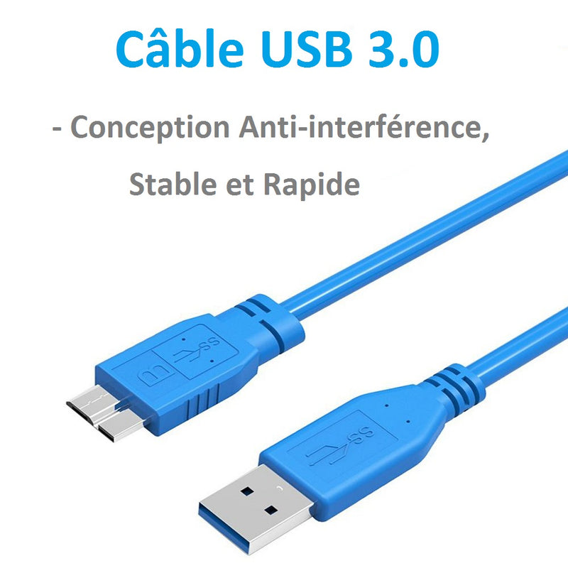 Kinpower Câble USB 3.0 A-Micro B Mâle Mâle - diymicro.fr
