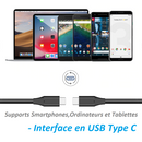 Kinpower Câble USB Type C-C v3.1 Mâle Mâle 1M - diymicro.fr
