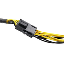 Lot de 12 Câbles d'alimentation PCI-E 8 broches Femelle vers double 8 broches (6+2) Mâle 30cm