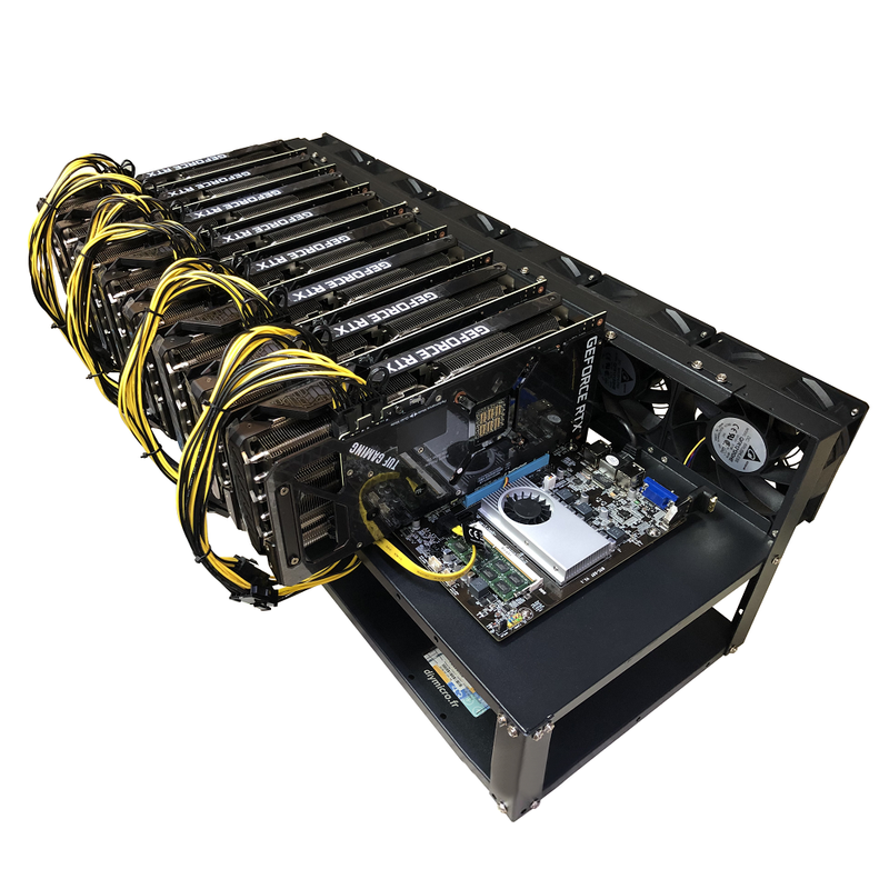 Rig Minage Plateforme Ouverte 3600W - 8 GPU RTX 3080 | DIY Micro